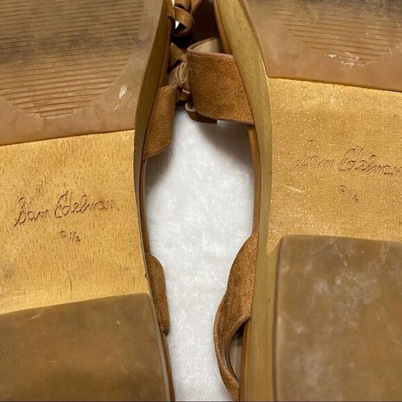 Sam Edelman Brown Wrap Me Heels Sandals Tassels Jenna - Picture 9 of 11